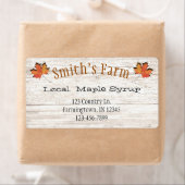 Étiquette de sirop d'érable Faux Cutout personnali (En situation)