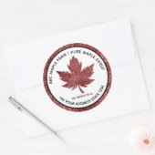 Étiquette de sirop d'érable feuille d'érable paill (Enveloppe)