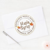 Étiquette de sirop d'érable Feuilles d'érable d'au (Enveloppe)
