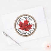 Étiquette de sirop d'érable Kraft au bois Feuille  (Enveloppe)