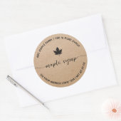 Étiquette de sirop d'érable kraft rustique de ferm (Enveloppe)