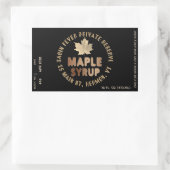 Étiquette de sirop d'érable - Lot et date en gras (Sac)
