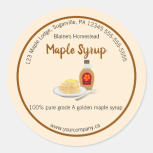 Étiquette de sirop d'érable modifiable