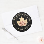 Étiquette de sirop d'érable modifiable feuille d'é (Enveloppe)