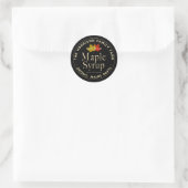 Étiquette de sirop d'érable, police or métallique (Sac)