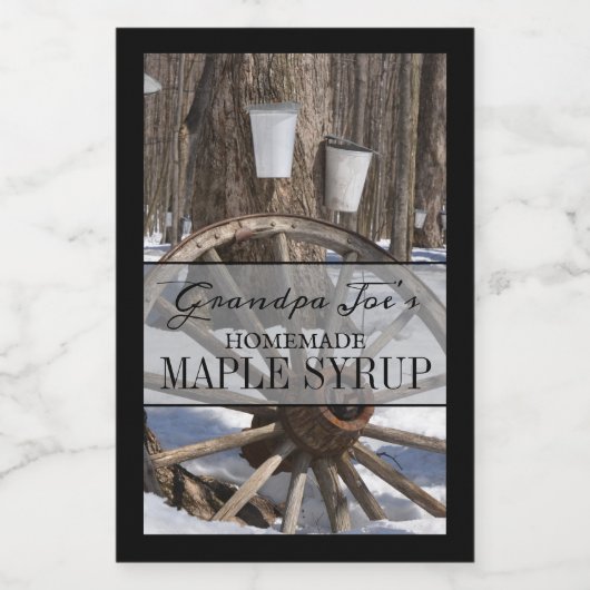 Étiquette de sirop maison personnalisé (Étiquettes simples)