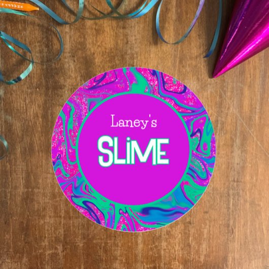 Étiquette de slime personnalisée, Fête de slime fu