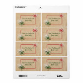 Étiquette de snowflakes (Feuille entière)