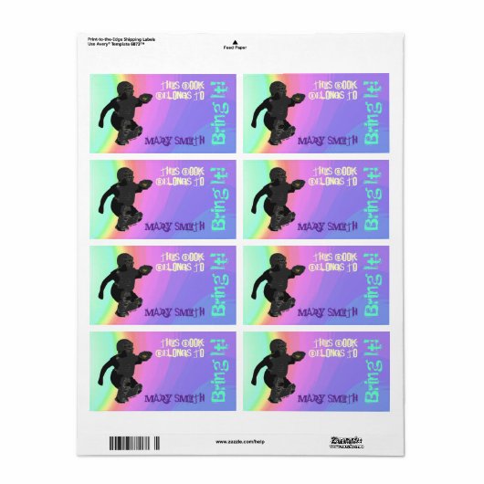 Étiquette de softball rapide (Feuille entière)