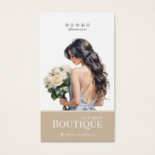 Étiquette de soin des fleurs Carte de fleuriste (Devant)