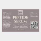 Étiquette de soins de peau de sérum de peptide pro (Devant)