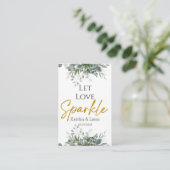 Étiquette de Sparkler de Mariage à l'Eucalyptus Ve (Debout devant)