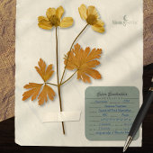 Étiquette de spécimen d'herbier botanique vintage
