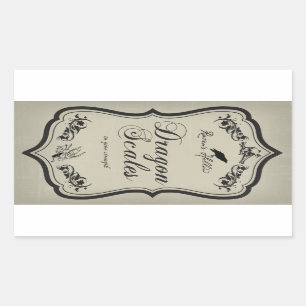 Étiquette de stickers Jar Halloween Scales Dragon