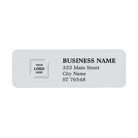 Étiquette de style de logo d'adresse de retour d'e (Devant)