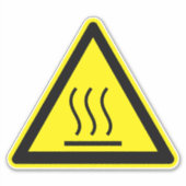 Étiquette de surface chaude à risque de brûlure (Devant)