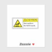 Étiquette de surface chaude de mise en garde (Feuille)