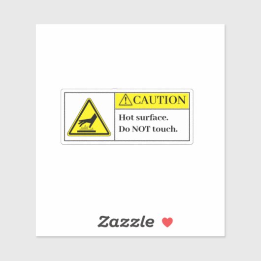 Étiquette de surface chaude de mise en garde (Feuille)