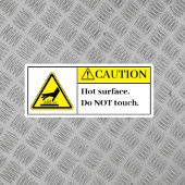 Étiquette de surface chaude de mise en garde