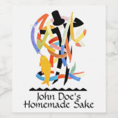 Étiquette de sushi de saké maison personnalisé (Étiquettes simples)