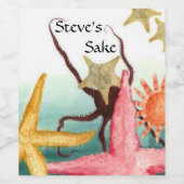 Étiquette de sushi de saké maison personnalisé (Étiquettes simples)