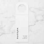 Étiquette de suspension de bouteille blanche minim (Devant)