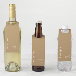 Étiquette de suspension de bouteille de bienvenue 