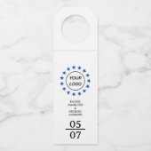 Étiquette de suspension de bouteille de mariage si (Devant)