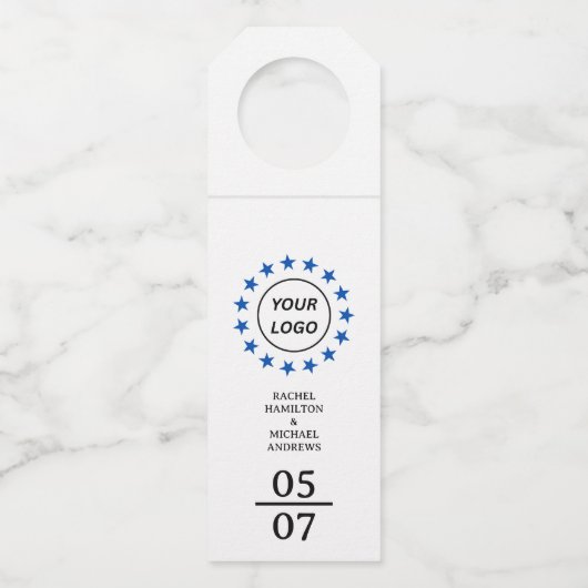 Étiquette de suspension de bouteille de mariage si (Devant)
