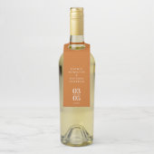 Étiquette de suspension de bouteille de mariage si (Sur bouteille)