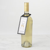 Étiquette de suspension de bouteille de toast noir (Incliné)