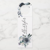 Étiquette de suspension de bouteille de vin bleu b (Devant)