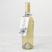 Étiquette de suspension de bouteille de vin bleu b (Incliné)