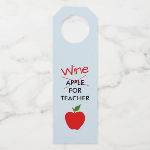 Étiquette de suspension de bouteille de vin pour e