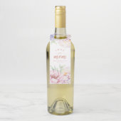 Étiquette de suspension de bouteille élégante flor (Sur bouteille)