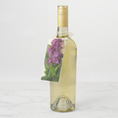 Étiquette de suspension de bouteille Fleur de Lila (Incliné)