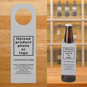 Étiquette de suspension de bouteille grise de prod