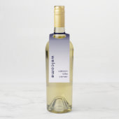 Étiquette de suspension de bouteille Navy Minimal  (Sur bouteille)