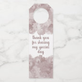 Étiquette de suspension de bouteille pour mariage  (Dos)