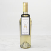 Étiquette de suspension de bouteille toast coeur n (Sur bouteille)