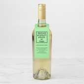 Étiquette de suspension de bouteille vert clair de (Sur bouteille)