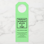 Étiquette de suspension de bouteille vert clair de (Devant)