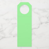 Étiquette de suspension de bouteille vert clair de (Dos)