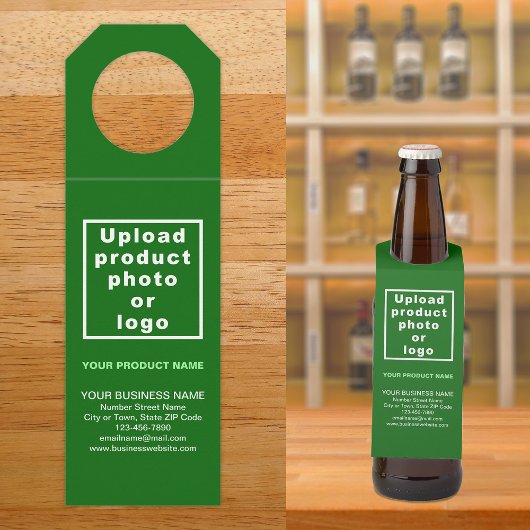 Étiquette de suspension de bouteille verte de prod