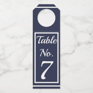 Étiquette de suspension de vin numéro de table Nav