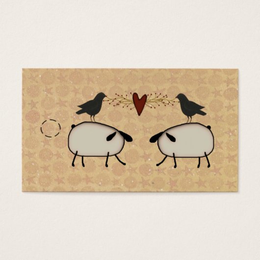 Étiquette de suspension des moutons et des corbeau (Devant)