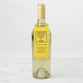 Étiquette de suspension pour bouteille jaune de pr (Sur bouteille)