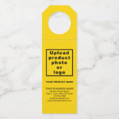 Étiquette de suspension pour bouteille jaune de pr (Devant)