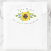 Étiquette de swag de tournesol peint à la main (Sac)