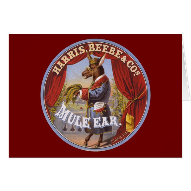 Étiquette de tabac d'oreille de mule (Devant horizontal)